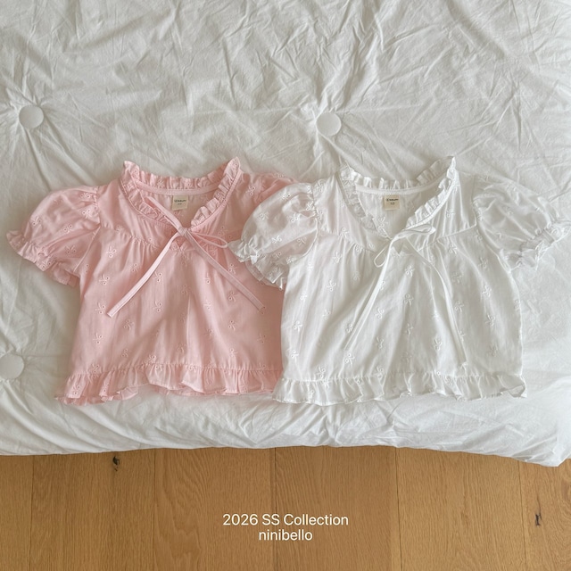 【取寄】ninibello|rosy embroidery blouse|ロージー刺繍ブラウス|XS-2XL|kids|26 summer