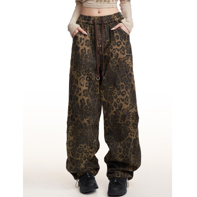 leopard straight pants　レオパードストレートパンツ　J0149