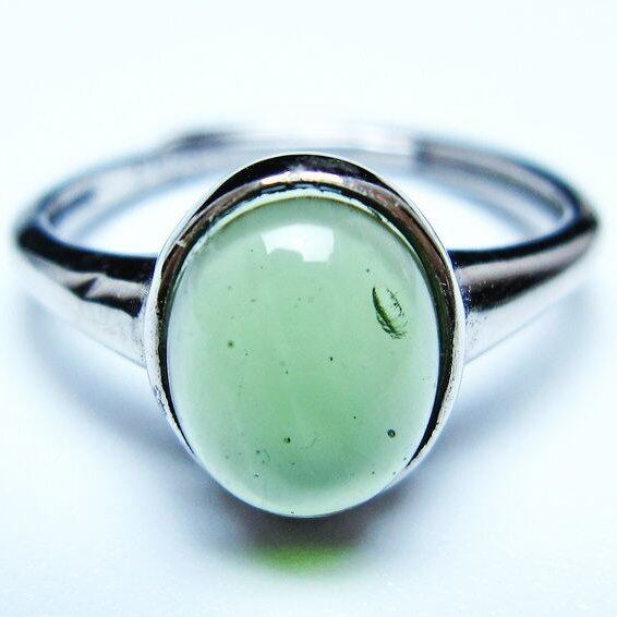 モルダバイト リング モルダウ石 指輪 フリーサイズ 14号 一点物 メール便可 [M便 1/20] 199-708