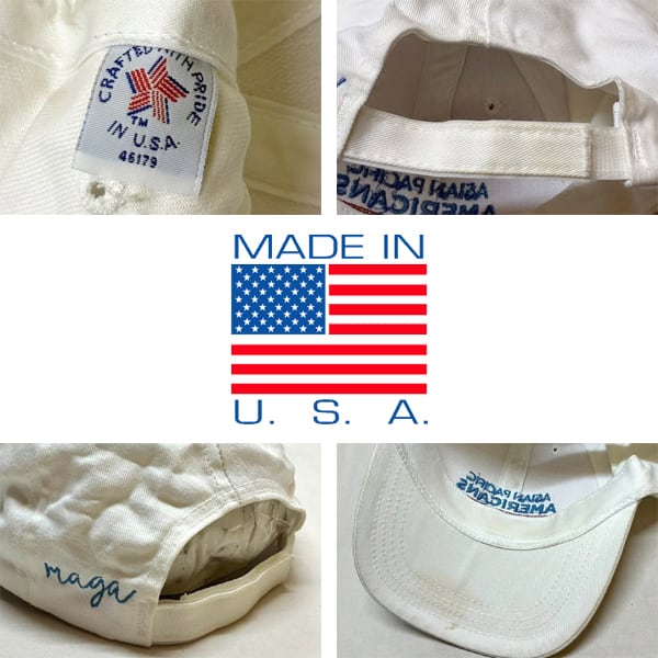 1点物◇USA製トランプ大統領MAGA刺繍ロゴ帽子ベースボールキャップ古着