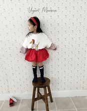 韓国子供服 / 26Autumn / 〖取寄〗Yogurt Mansion / ポンポンキュロット / キッズ服 *XS~JM*