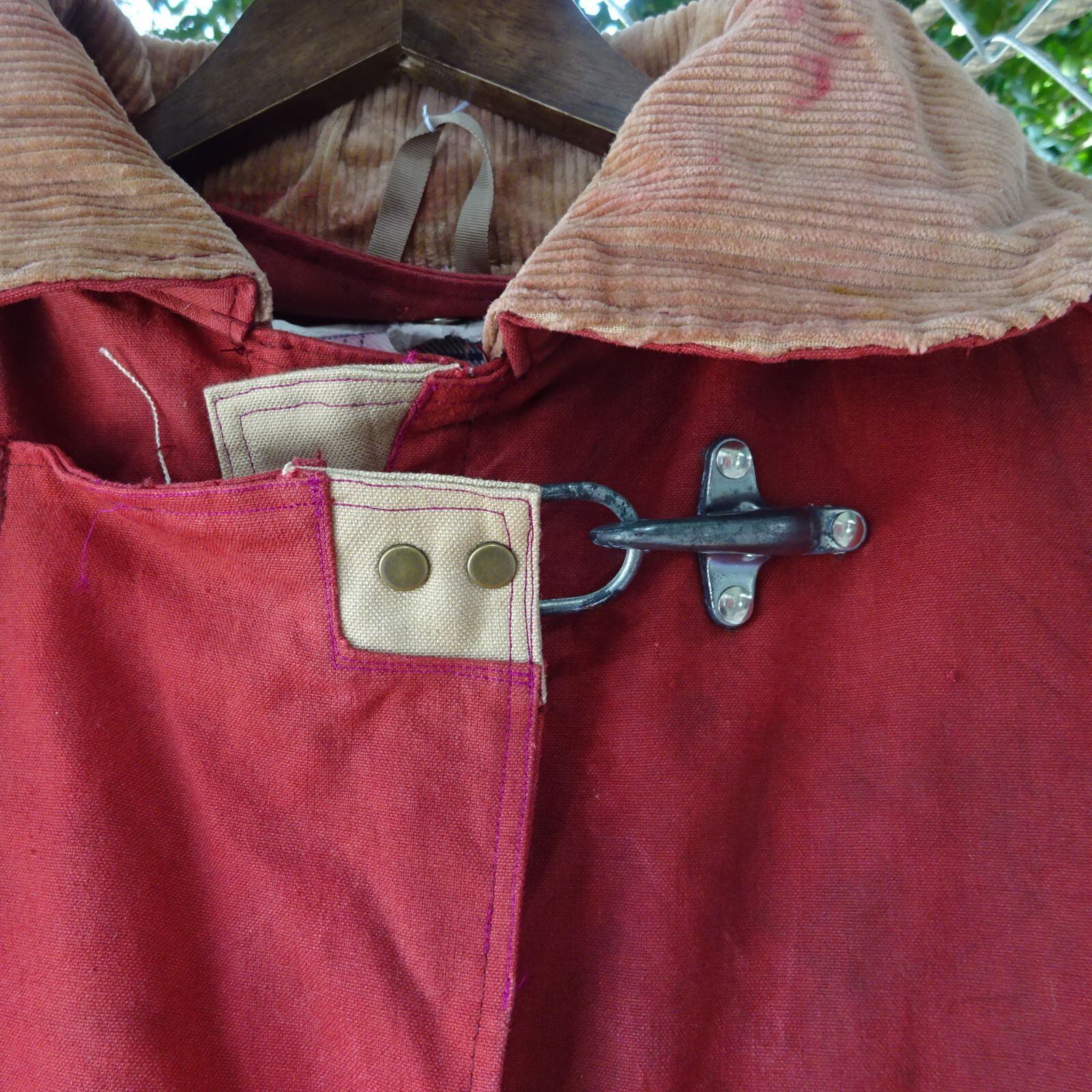 ~90's イタリア製 vintageファイヤーマンジャケット 切替コーデュロイ 90s イタリア製 Wampum Cold フォークロア柄 キルティング