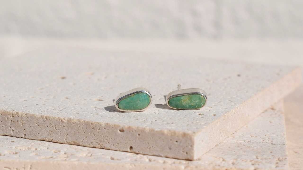 ＊一点もの＊Royston turquoise pierce《silver925》