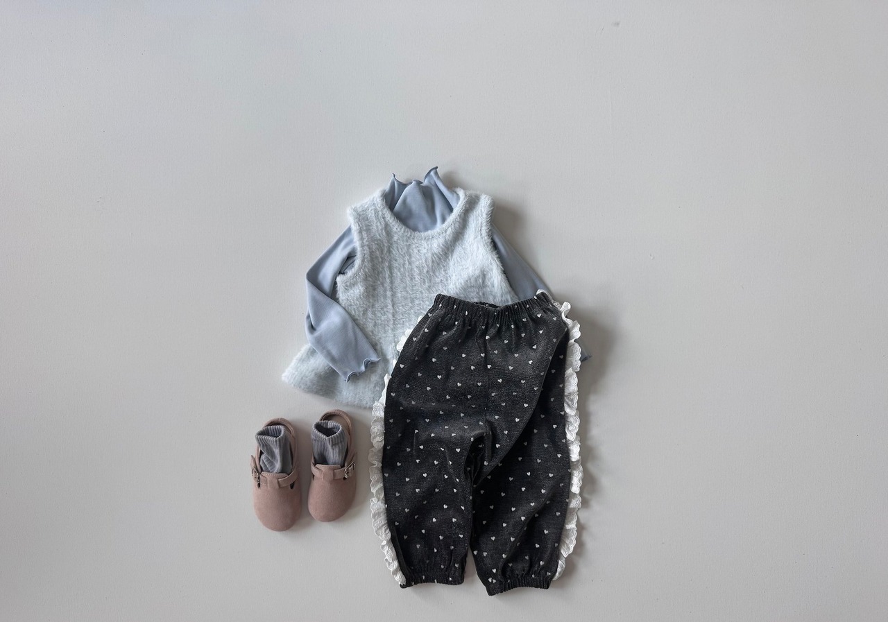 le petit mot［取寄］heart lace jogger pants 26winter