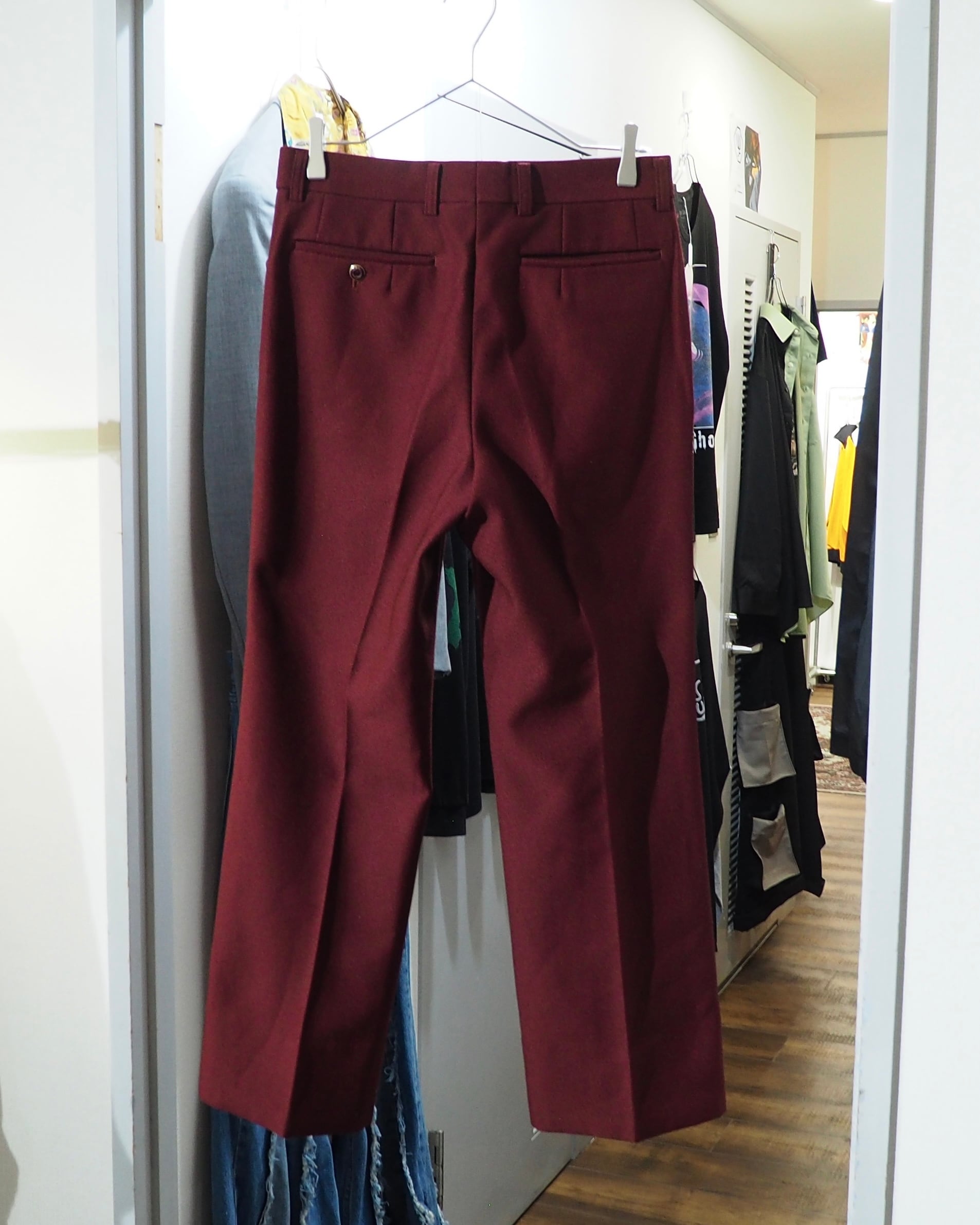 Beautiful Dark Bordeaux Color vintage Semi Flare Pants