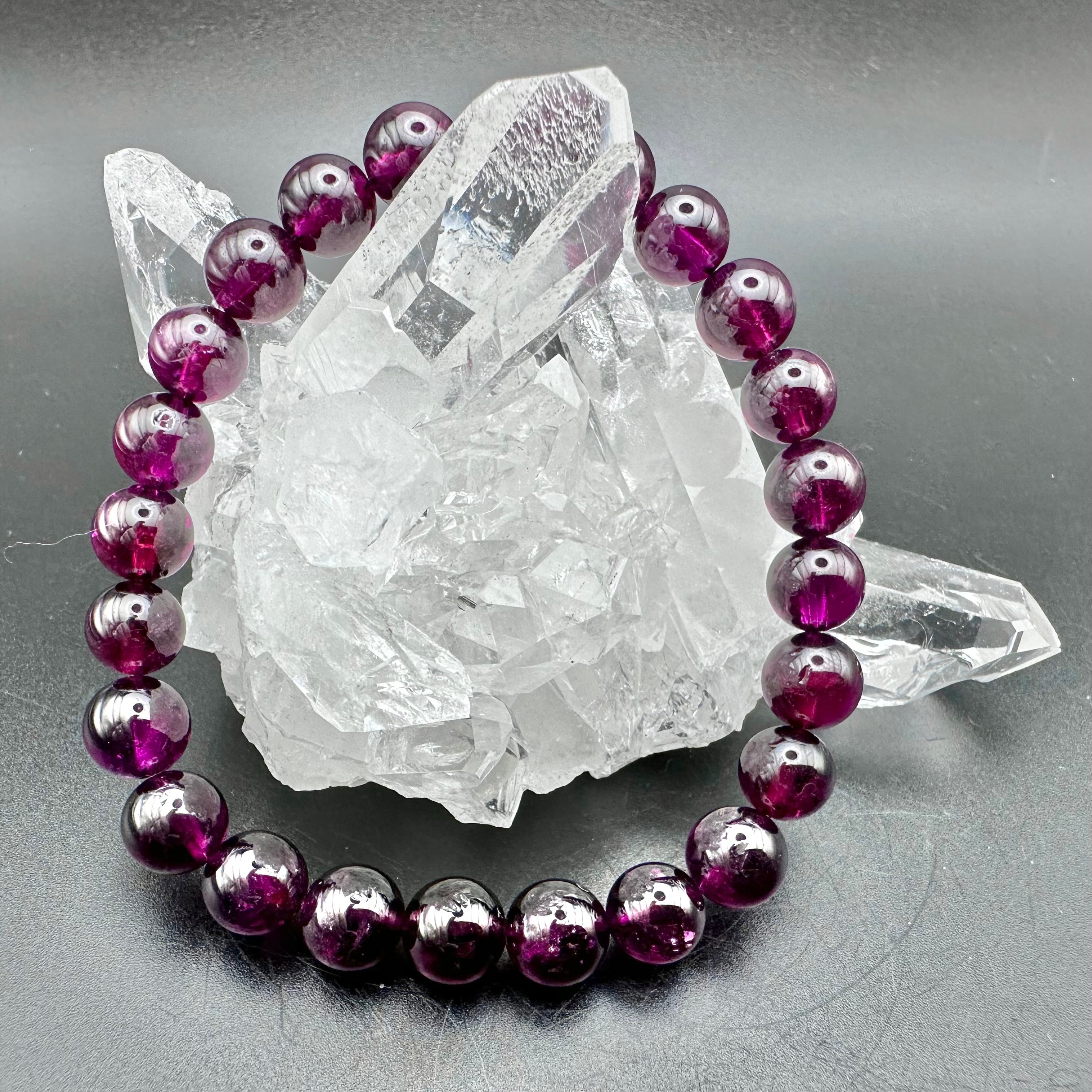 希少カラー！！ パープルロードライトガーネット ブレスレット | 虹石  