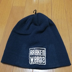 BROKENWORDZ LOGO ビーニーキャップ　ネイビー