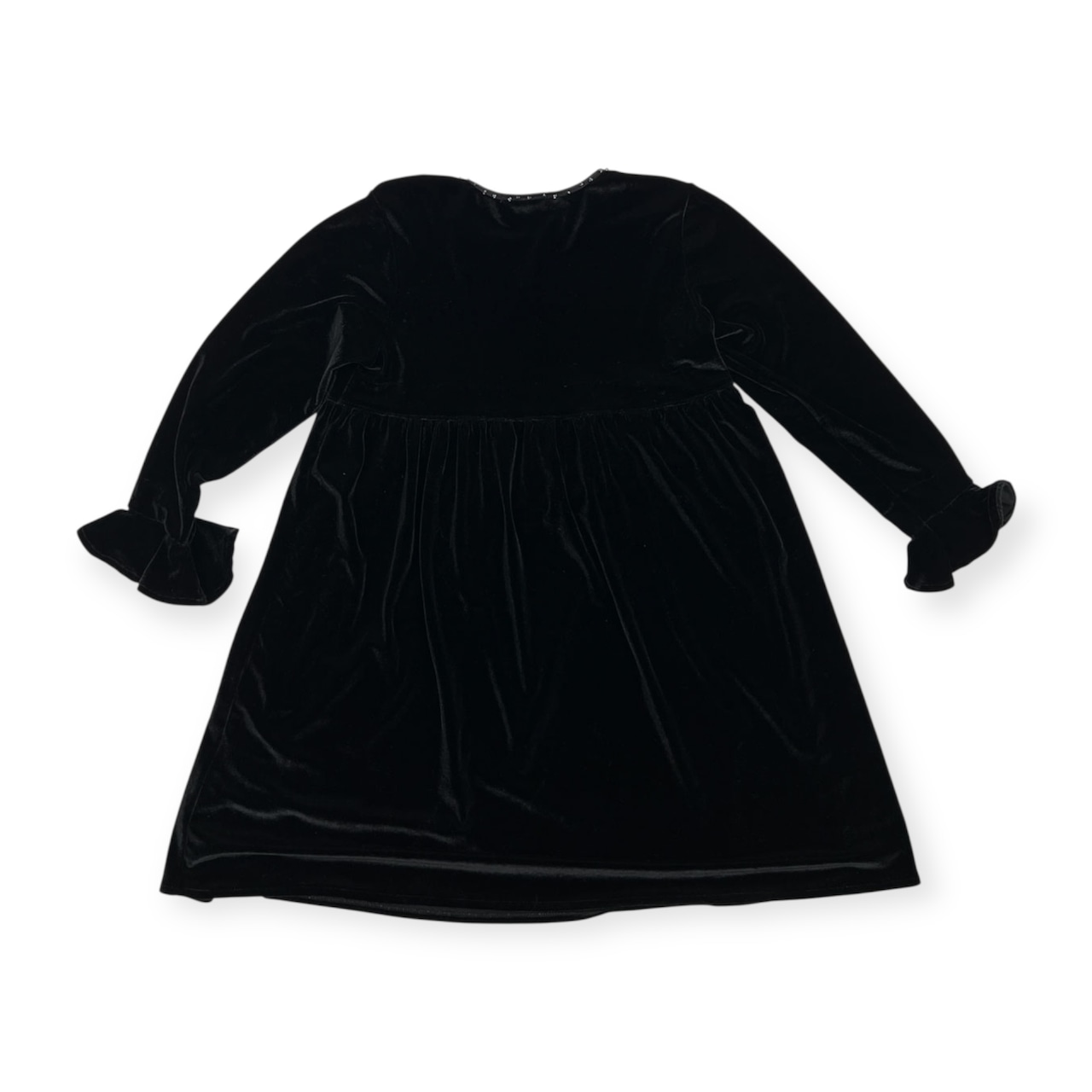 90s 00s LANDS’ END ランズエンド ベロア ワンピース ドレス サイズ 6X /キッズ/ガールズ/ブラック/ビンテージ