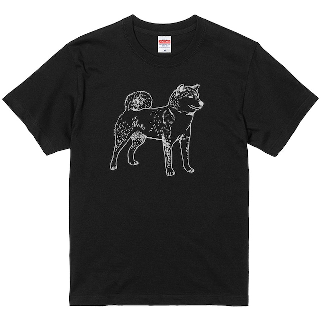 ameno 柴犬Tシャツ (ブラック)
