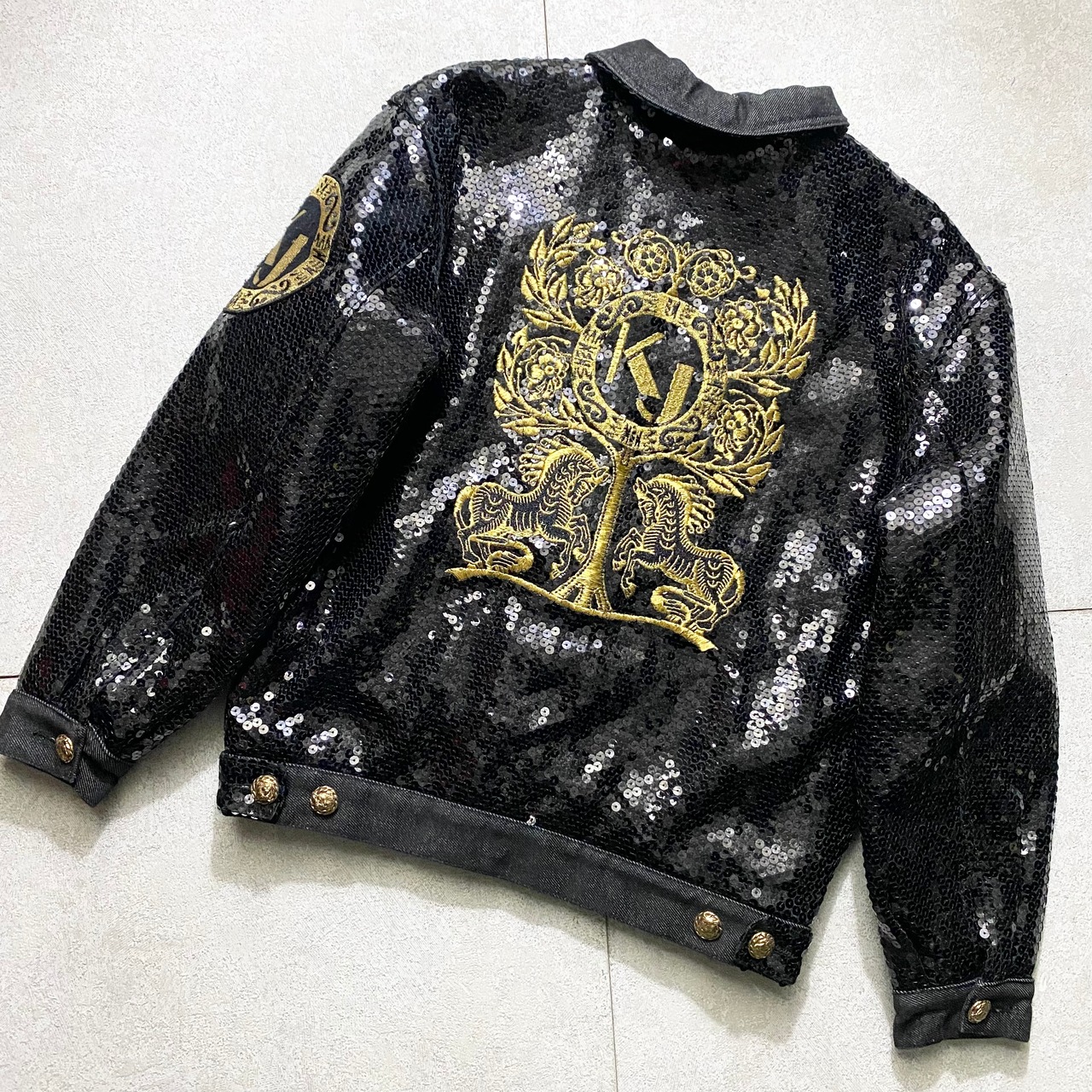 vintage KRIZIA JEANS decorative denim jacket