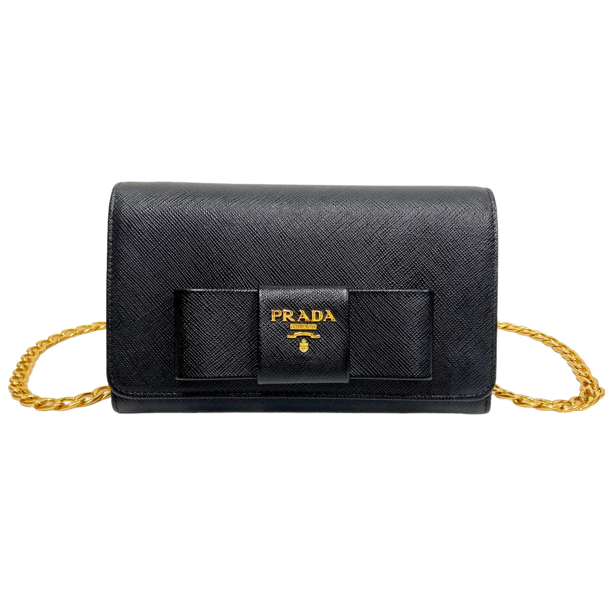 PRADA リボン　ウォレットチェーン