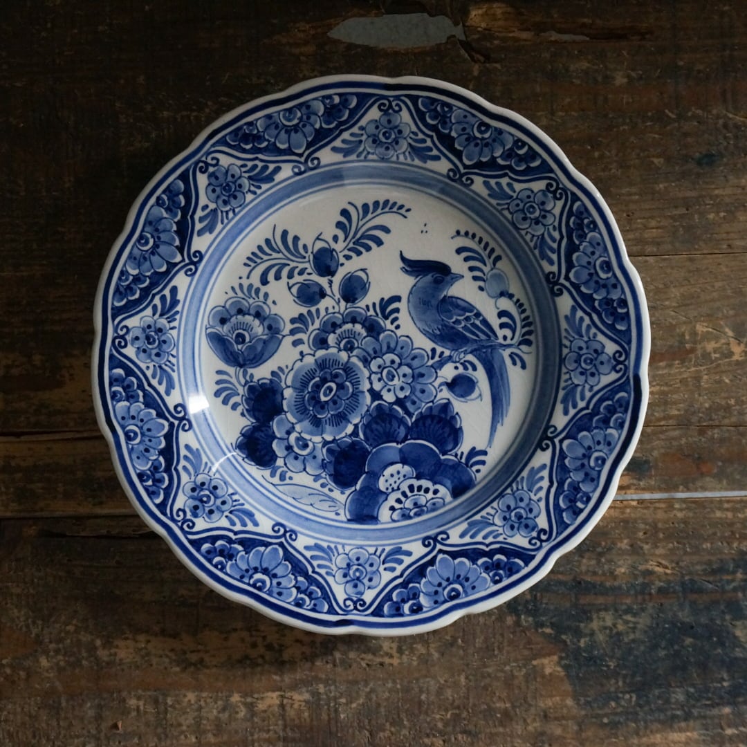 古いオランダの陶器皿