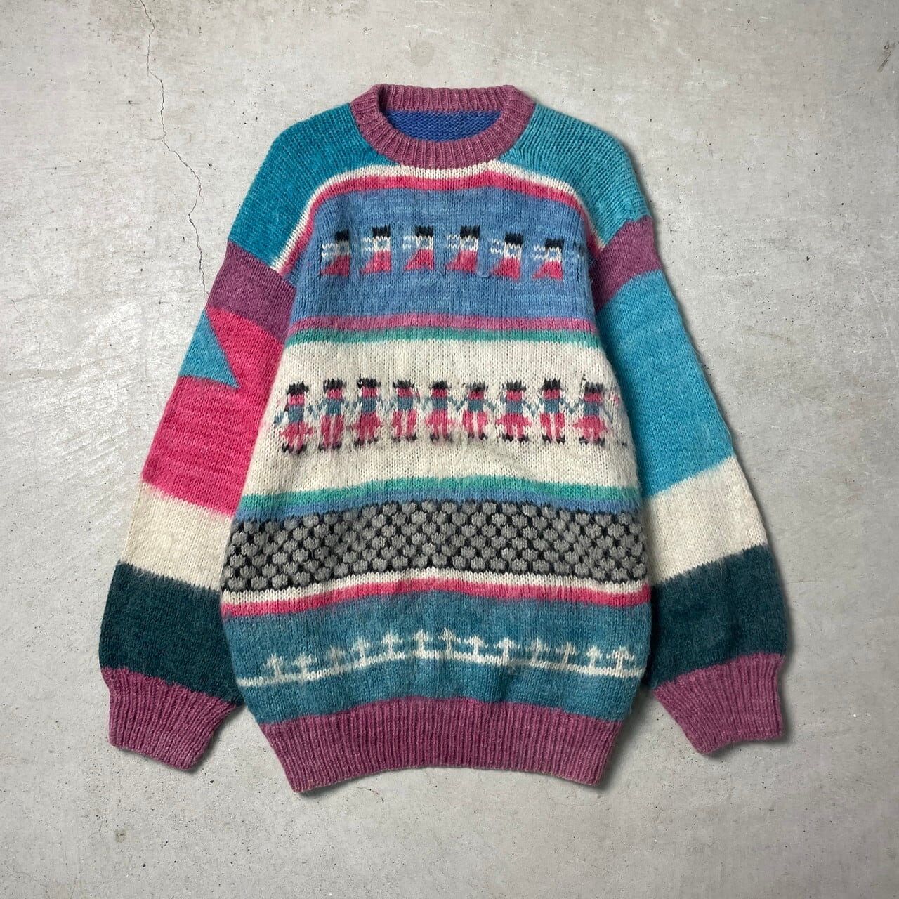 Valeria Zaccarelli トラ柄 半袖ニット （古着 80s GIVENCHY 紋章 