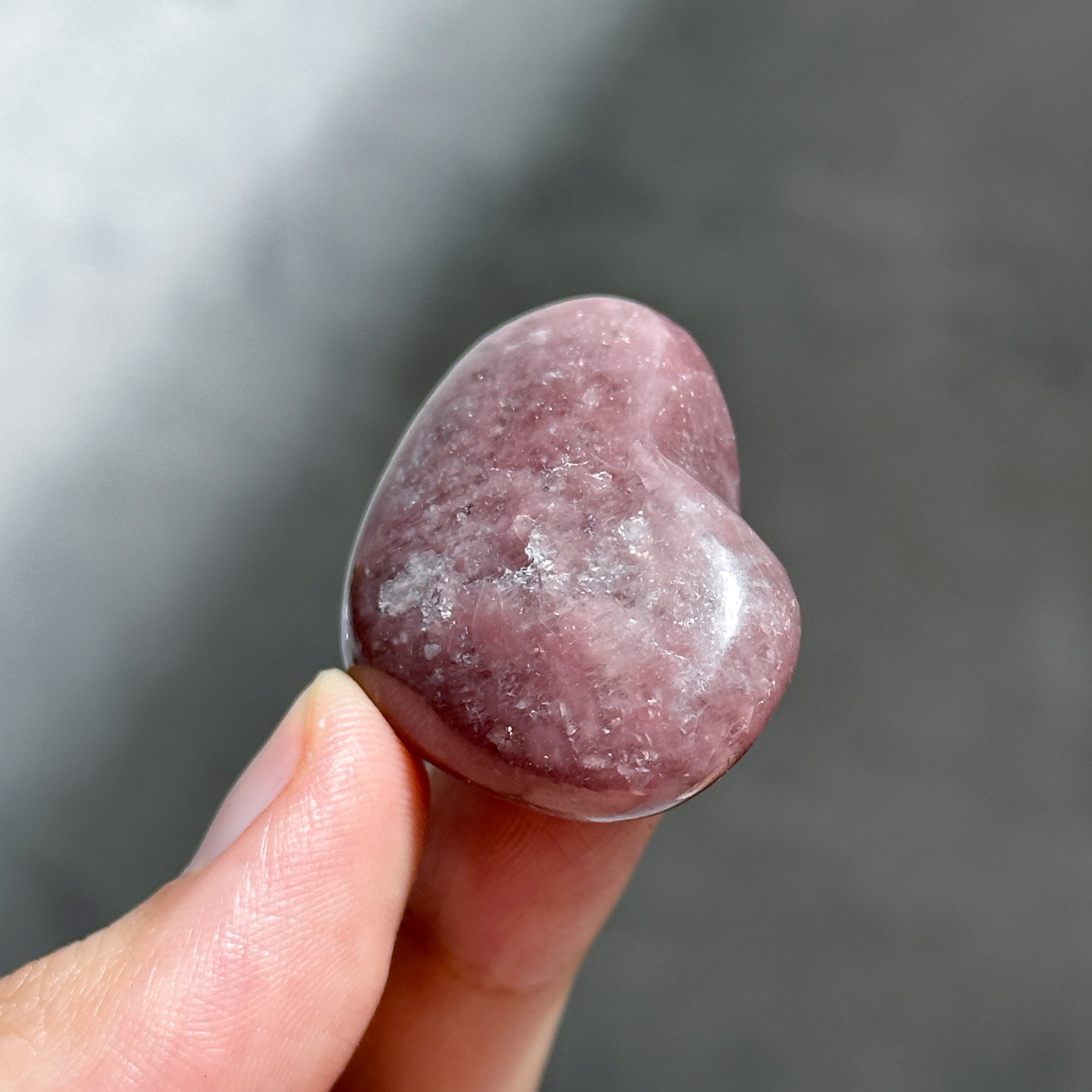 ピンクレピドライト ハート 15 ♡ Pink Lepidolite ♡天然石・鉱物