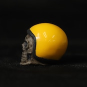 VINTAGE HELL'MET VALVE CAP /Yellow