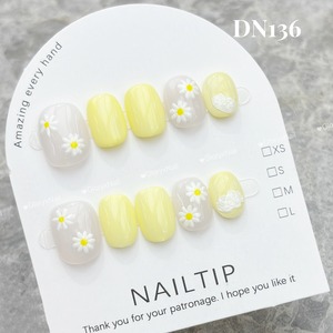 DN136 ネイルチップ　ハンドメイド 長さ選べる　写真はショートオーバル 　サイズXS/S/M/L　ツールキット付き　収納ケースあり　