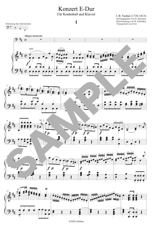 Vanhal: Concerto in E (D)