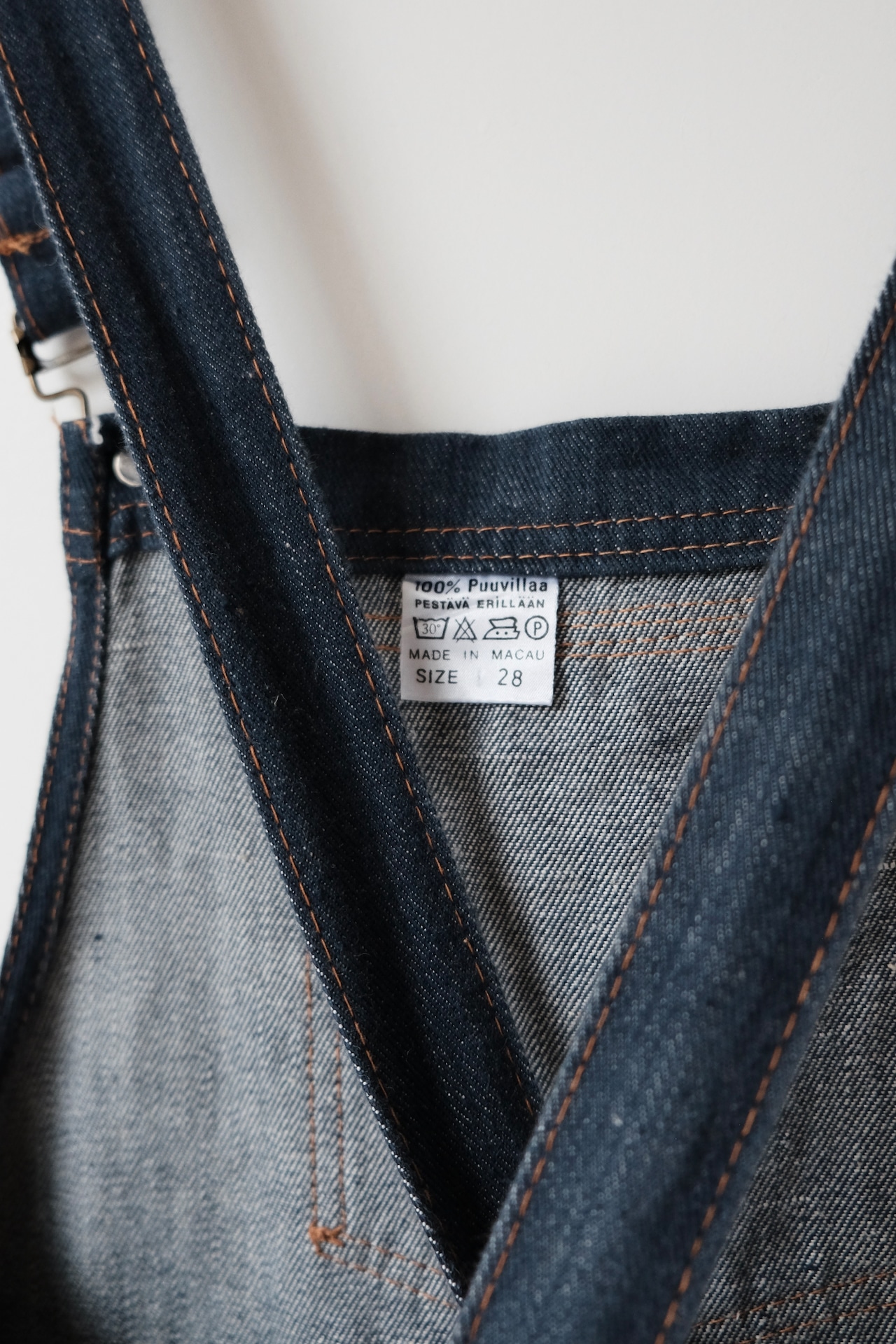 Himitsu no pocket denim salopette