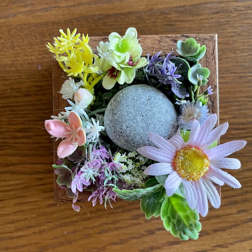 stone & flowers(小)お好きな文字で⑥