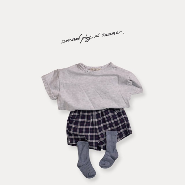 《予約》送料無料【normal play】Leaf Check Shorts