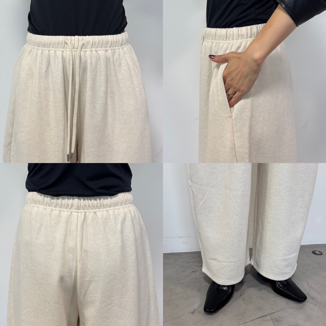 Soft touch wide rough PT/ecru