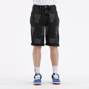 【HIPANDA ハイパンダ】メンズ ショート デニム パンツ MEN'S SHORT DENIM PANTS / LIGHT BLUE・BLACK