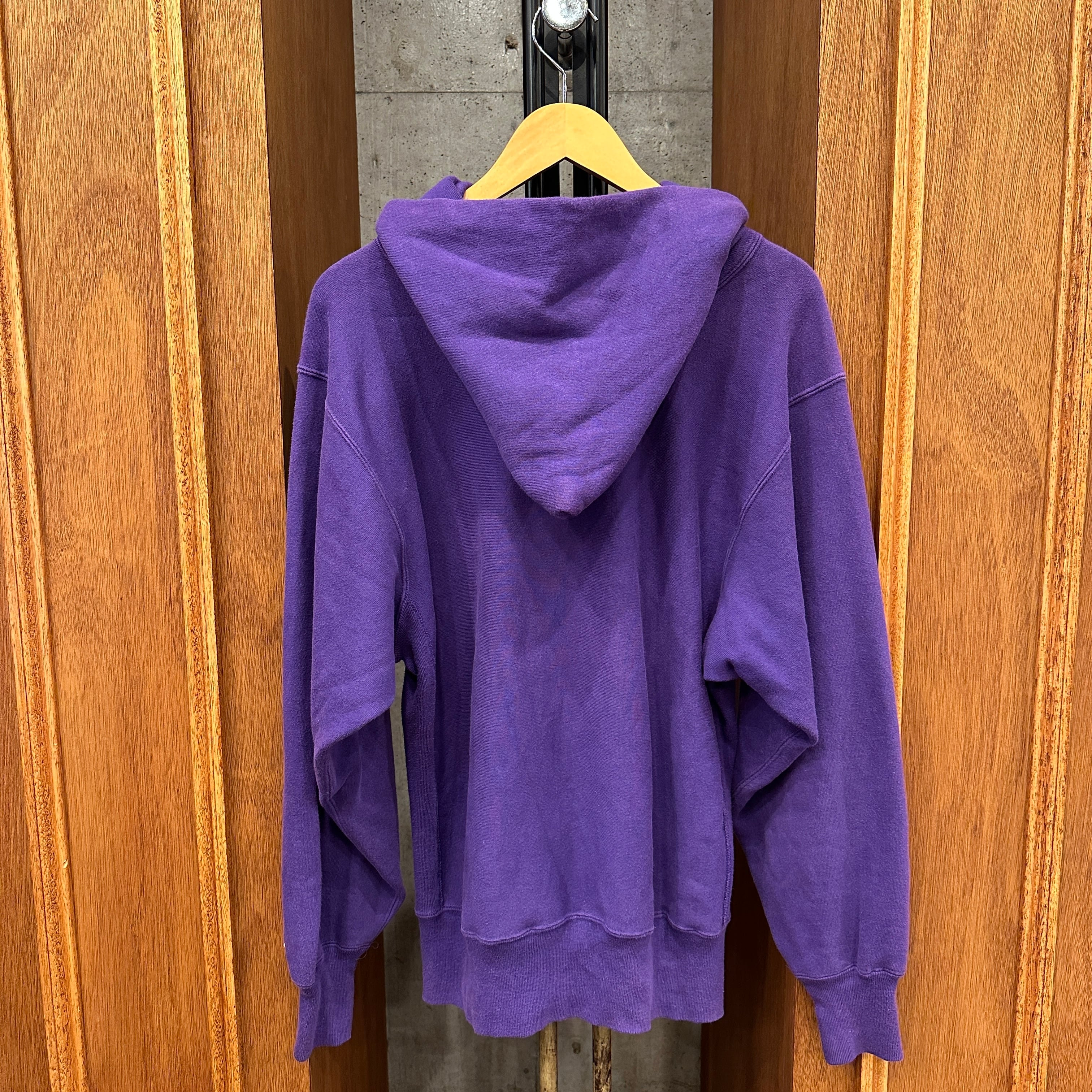 1990'S OLD CHAMPION REVERSE WEAVE PURPLE PARKA 目無し L ⓼