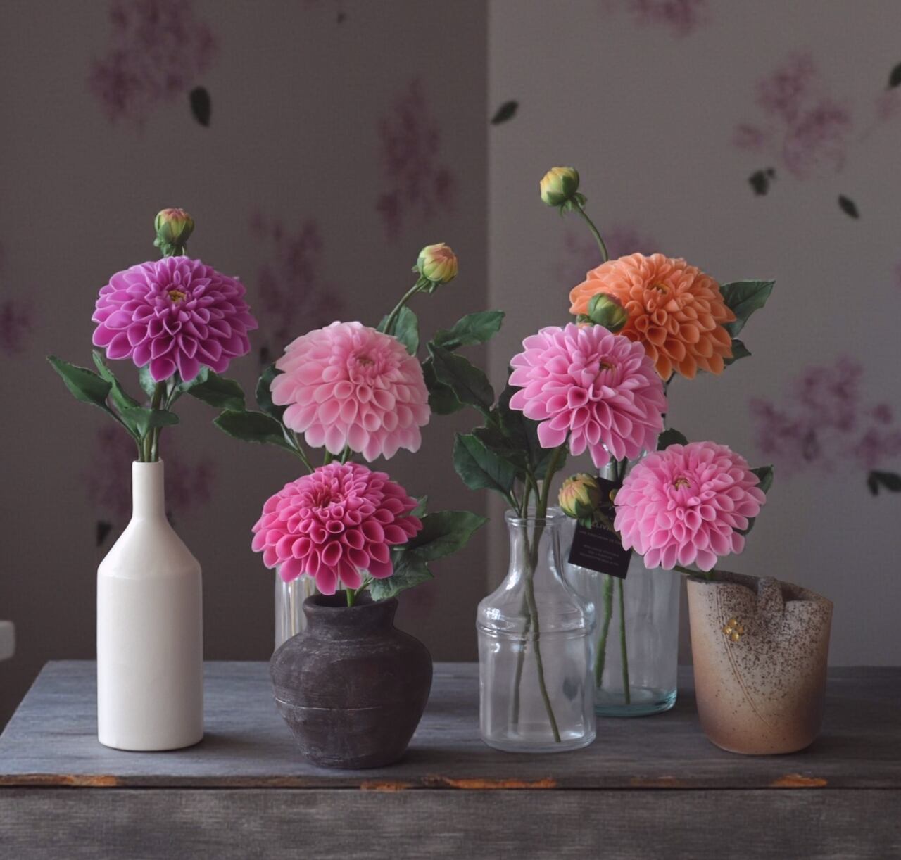 ◇粘土のお花◇ ダリア ピンク D1086 | oldfantasy