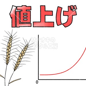 小麦の値上げ　wheat price hike