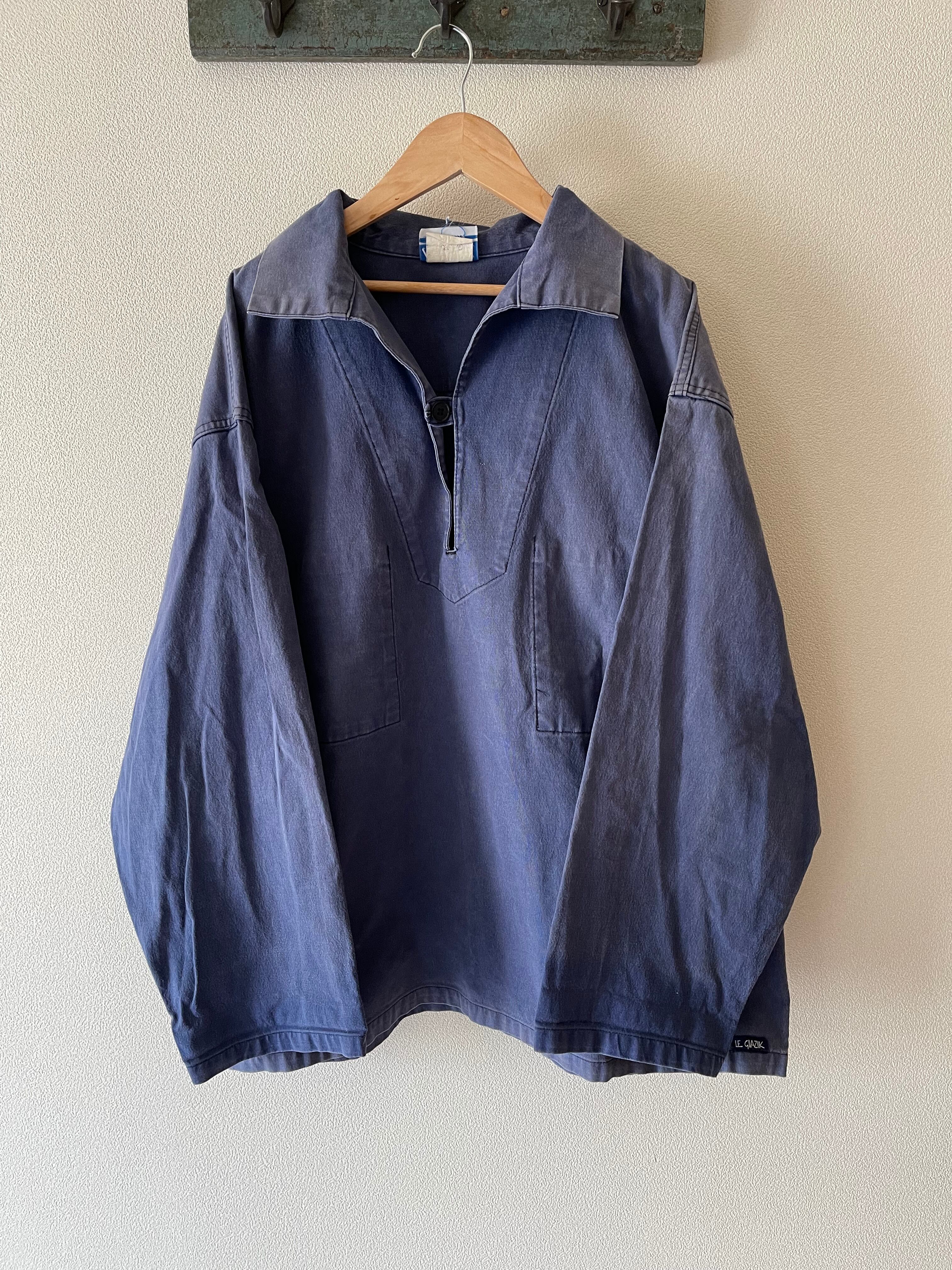 French Vintage Fisherman Smock with Le Glazik