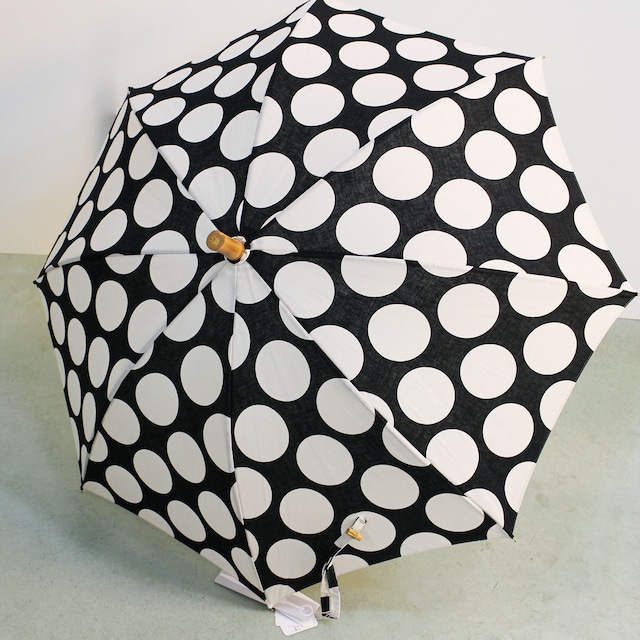 SUR MER (シュールメール）　日本製　長傘　　晴雨兼用日傘　バンブー   水玉プリント