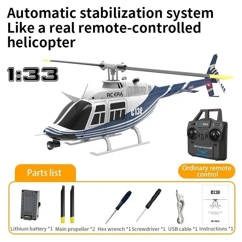 バッテリー2個付き 1:33 Rc Era C138 RC ヘリコプター 高度保持 2.4G l