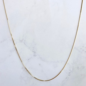 【14K-3-53】18inch 14K real gold chain necklace