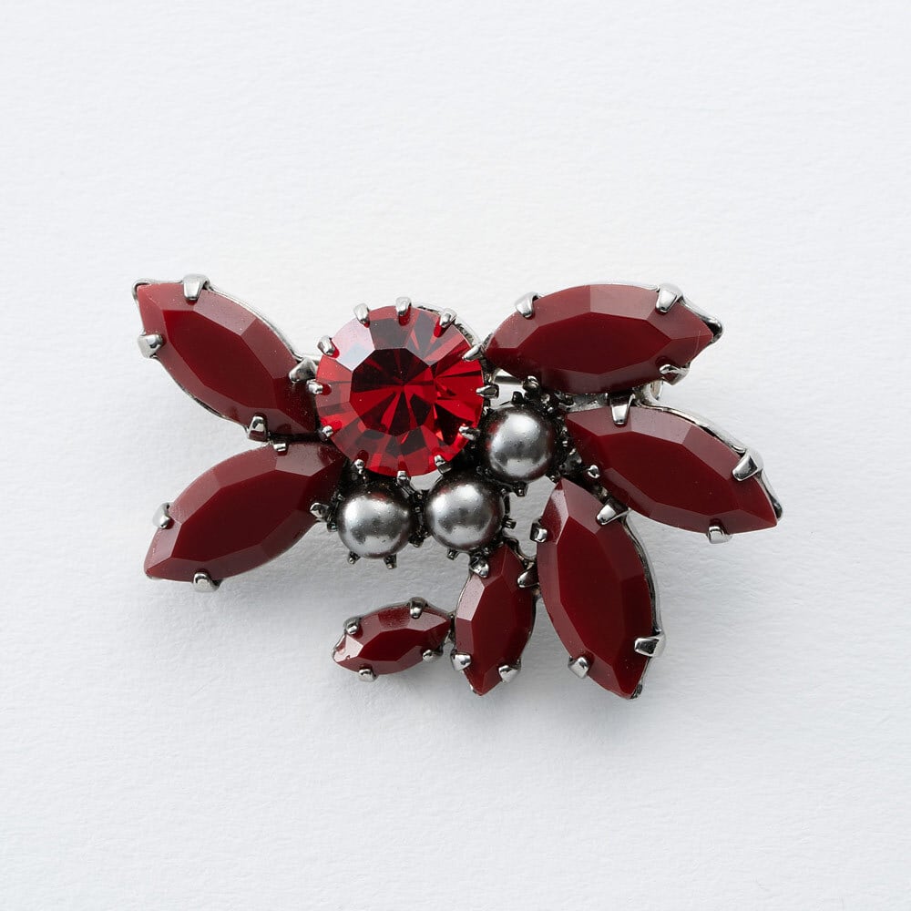 アクセサリー ブローチ ラインストーン パール 148895