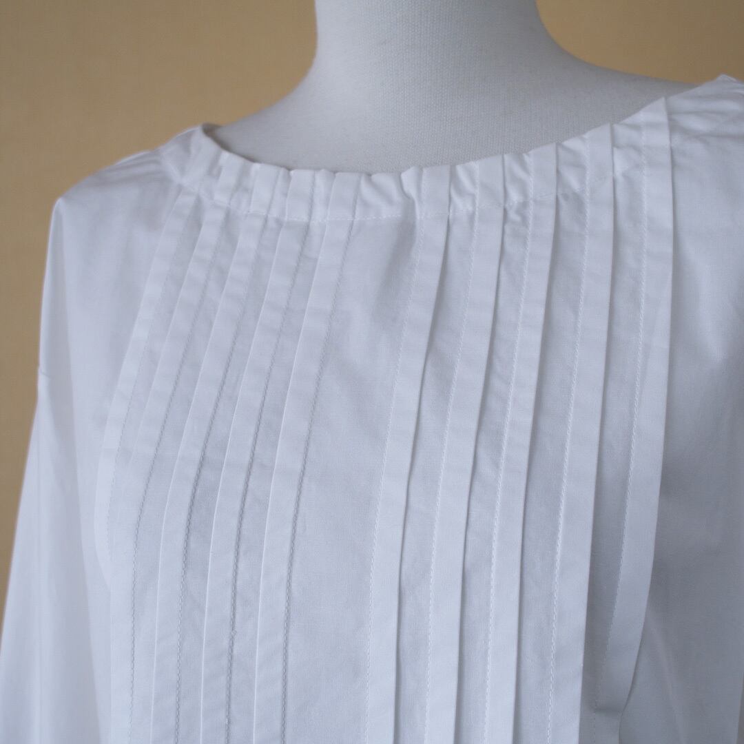 atelier naruse アトリエナルセ コットンタイプライタータックブラウス