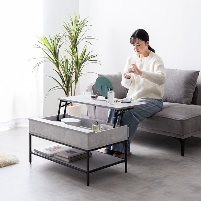 幅80cm 昇降式 収納付き センターテーブル | FIGARO
