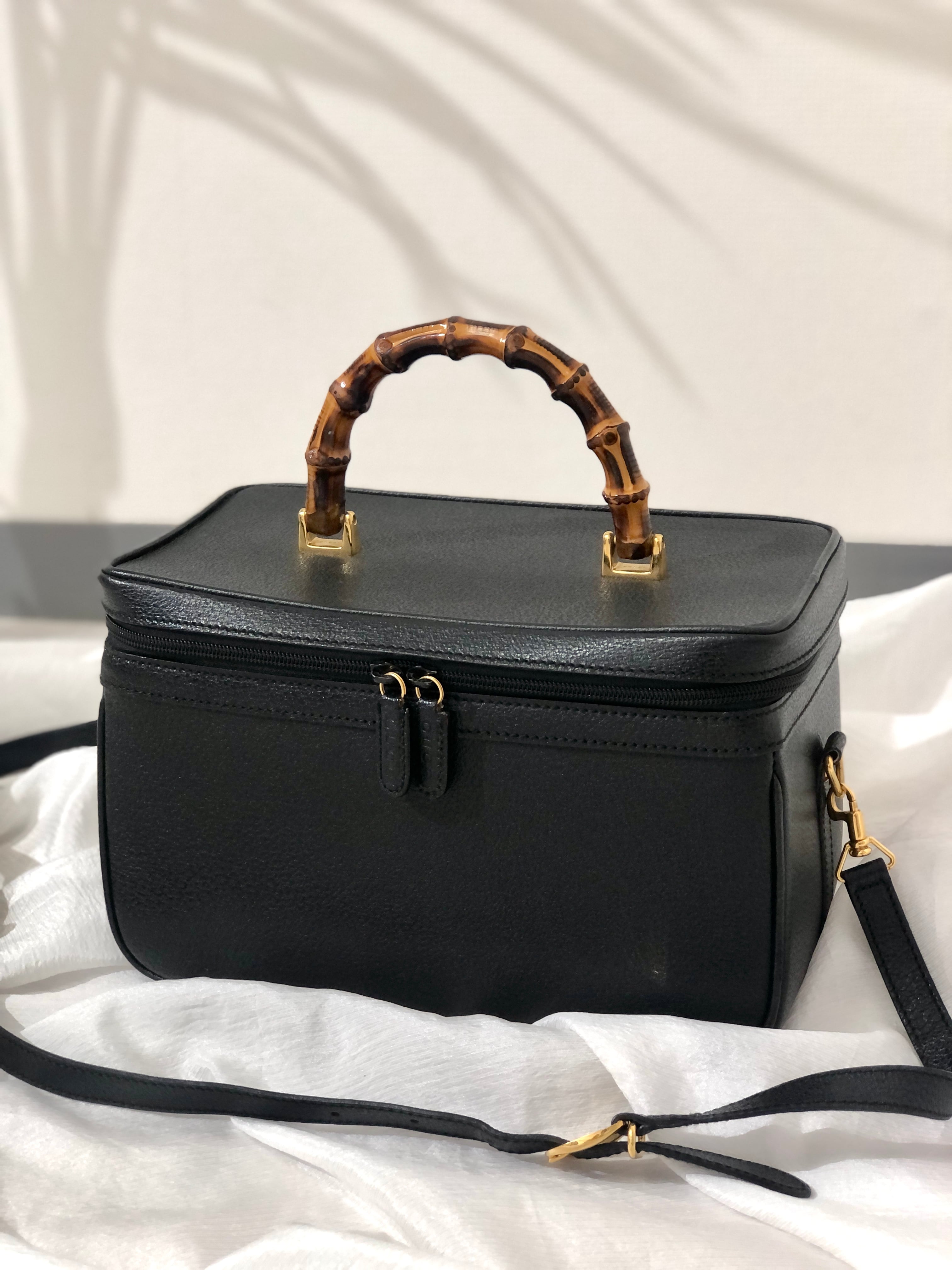 GUCCI グッチ バンブー レザー バニティバッグ 2way ショルダー