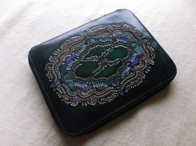 拭き染めのほぼ日手帳カバー 文庫本サイズ 牛革 | 8peaks