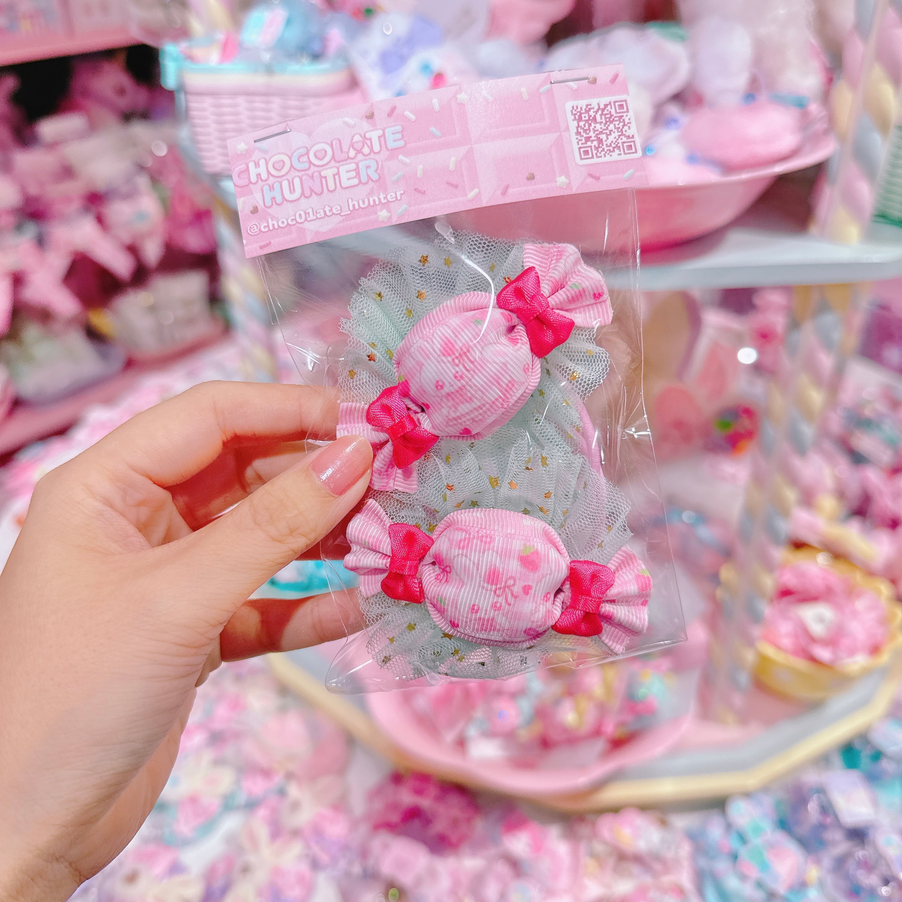 【R38】52-2キャンディツインチュールヘアゴム