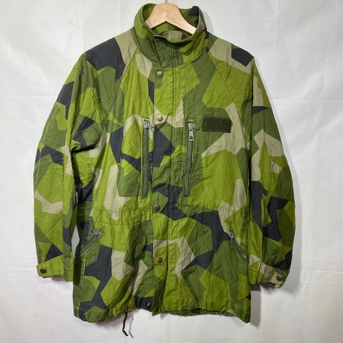 80s Sweden Army スウェーデン軍 スカンジナビアカモ ミリタリージャケット コート M-90 迷彩 ユーロ ヴィンテージ 軍物 実物 フィールド