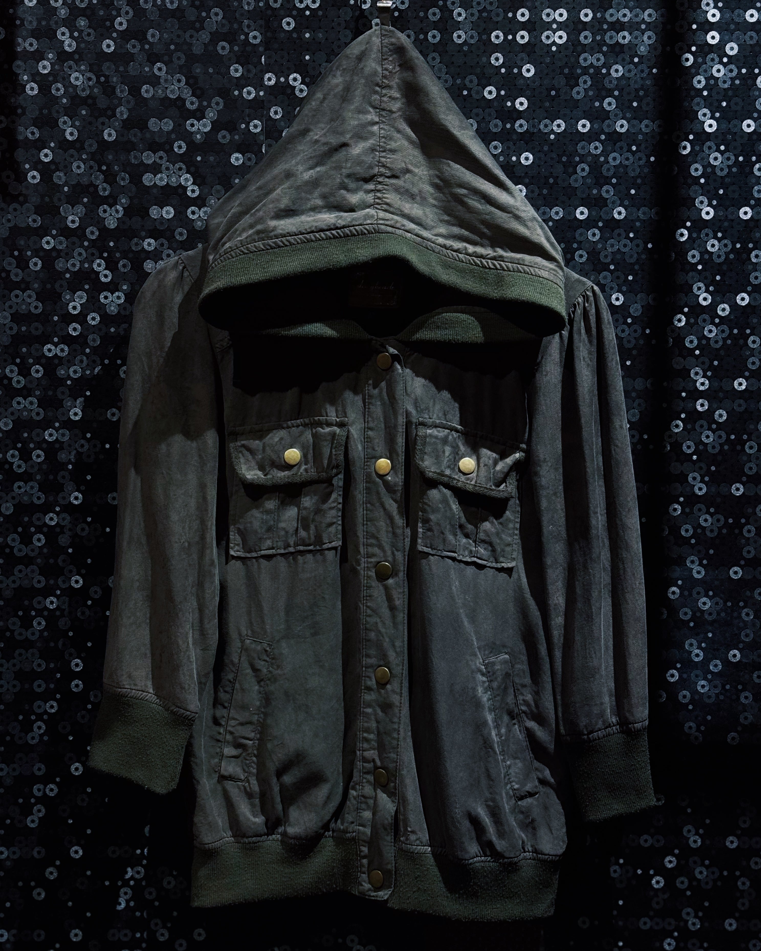 【ÆIEM】“渇”“染” ink dyed hooded jacket