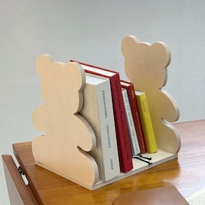 bear wood magazine rack / ベア ウッド マガジンラック シェルフ ブックエンド 木製 韓国 インテリア 雑貨