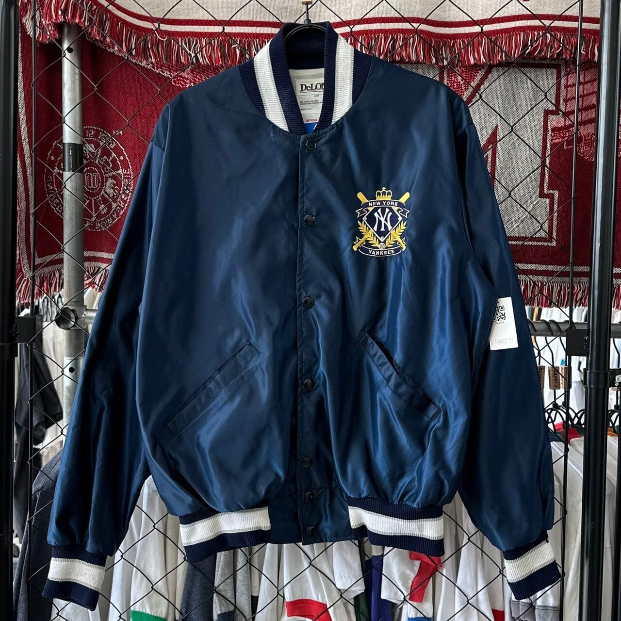 80’s Yankees ナイロンスタジャン ワッペンロゴ vintage