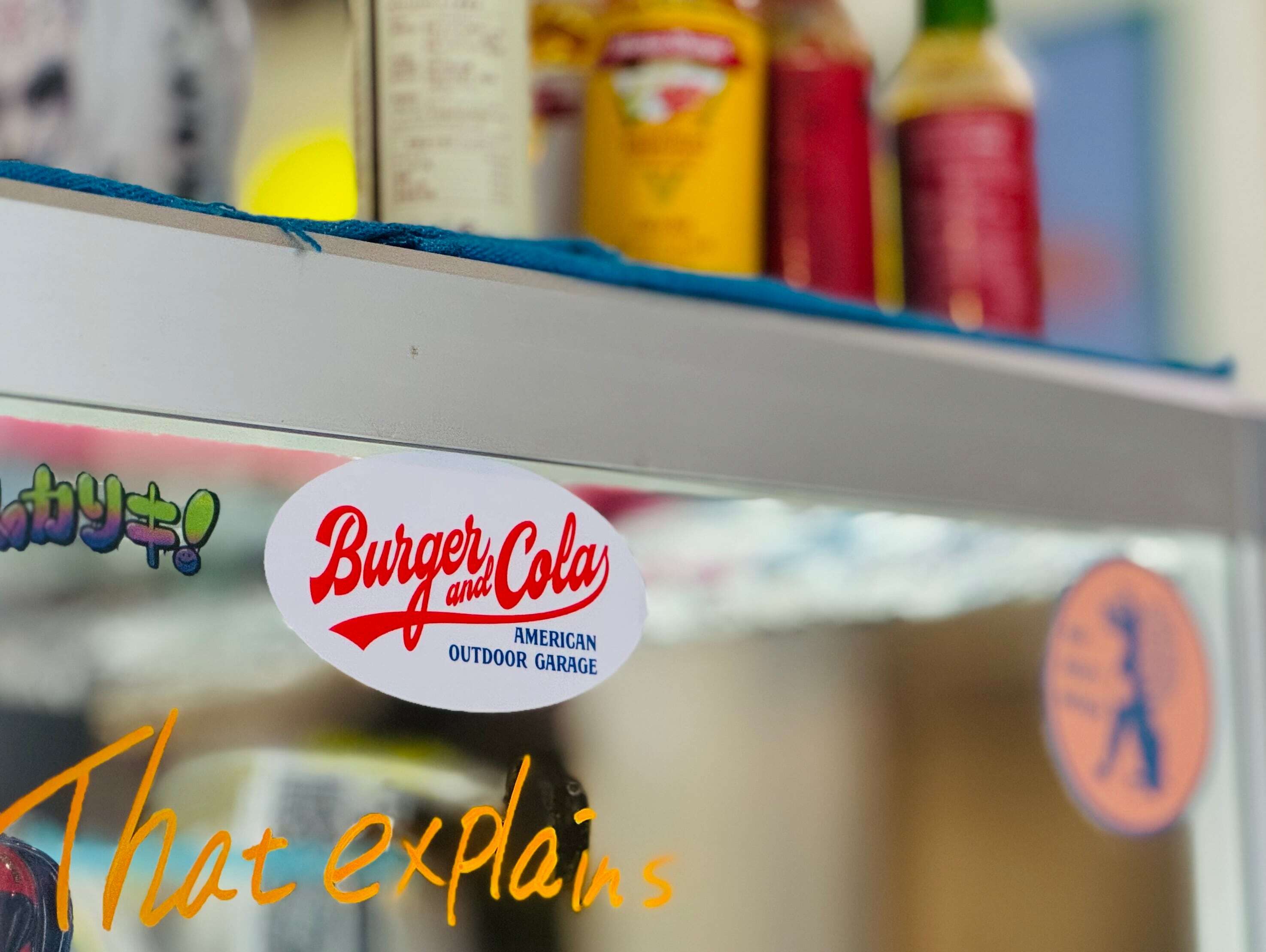 B&C OVAL STICKER バーガーアンドコーラ ステッカー アウトドア
