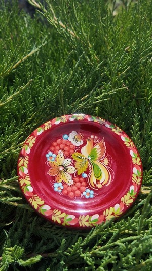 ペトリキフカ・プレート 10cm （Khomenko）