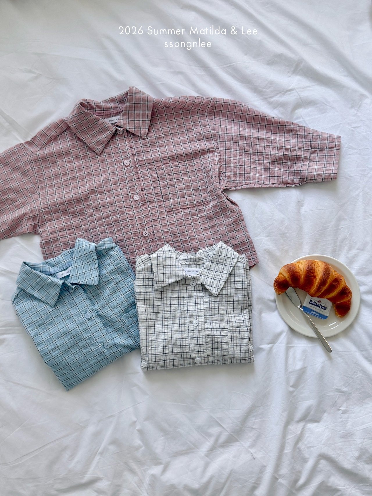 [Matilda&Lee] Add Joy Check Shirt / [마틸다앤리] 조이체크남방추가