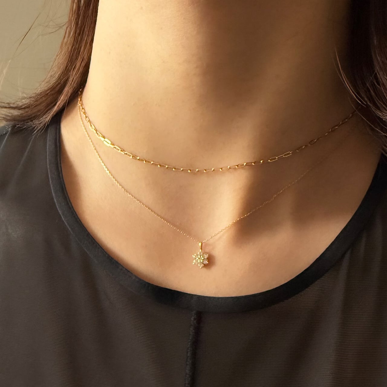 ダイヤモンド ペンダント 0.25ct K18イエローゴールド チェカ 鑑別書付