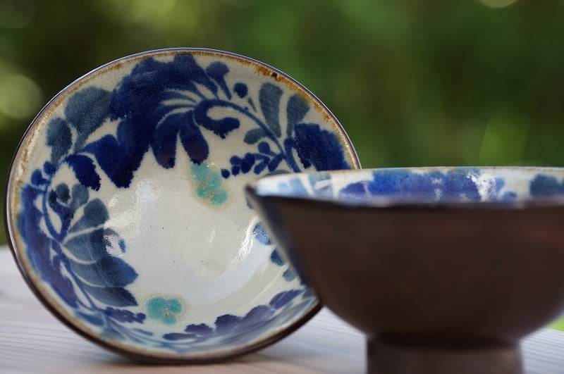 4寸ボウル 唐草 2個セット【石倉陶器所】石倉一人 | 沖縄の工芸品 うぃ