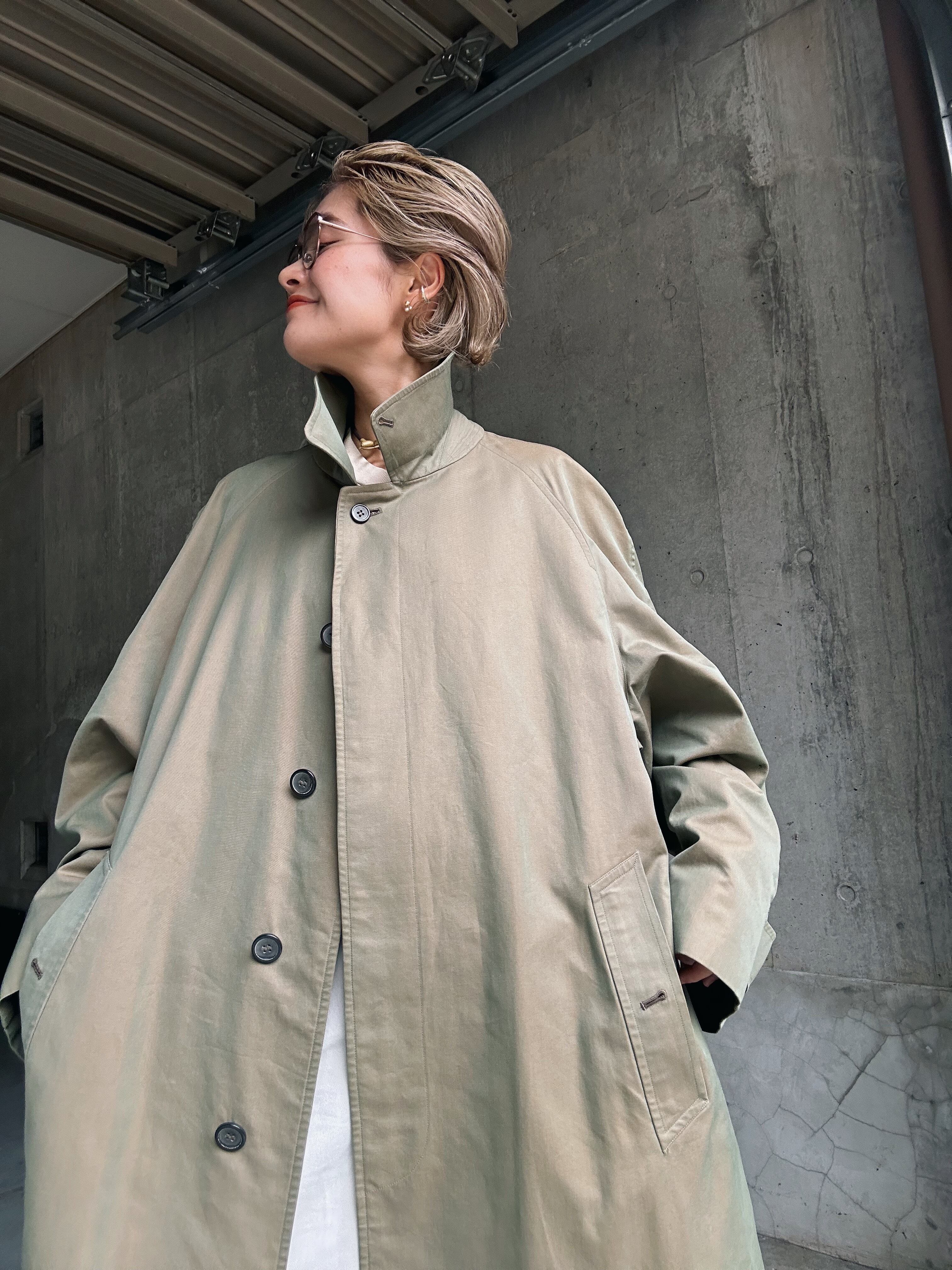 (OT1105)70’s Burberrys’ soutien collar coat made in UK