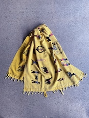 Naga tribe/Stonewashed embroidery rug(Yellow)